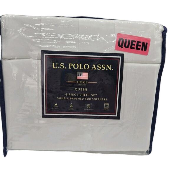 U S Polo Assoc Other - U.S. Polo Home NEW Queen Sheet 6 Pc Set Double Brushed SOFT Stain Resistant LUX